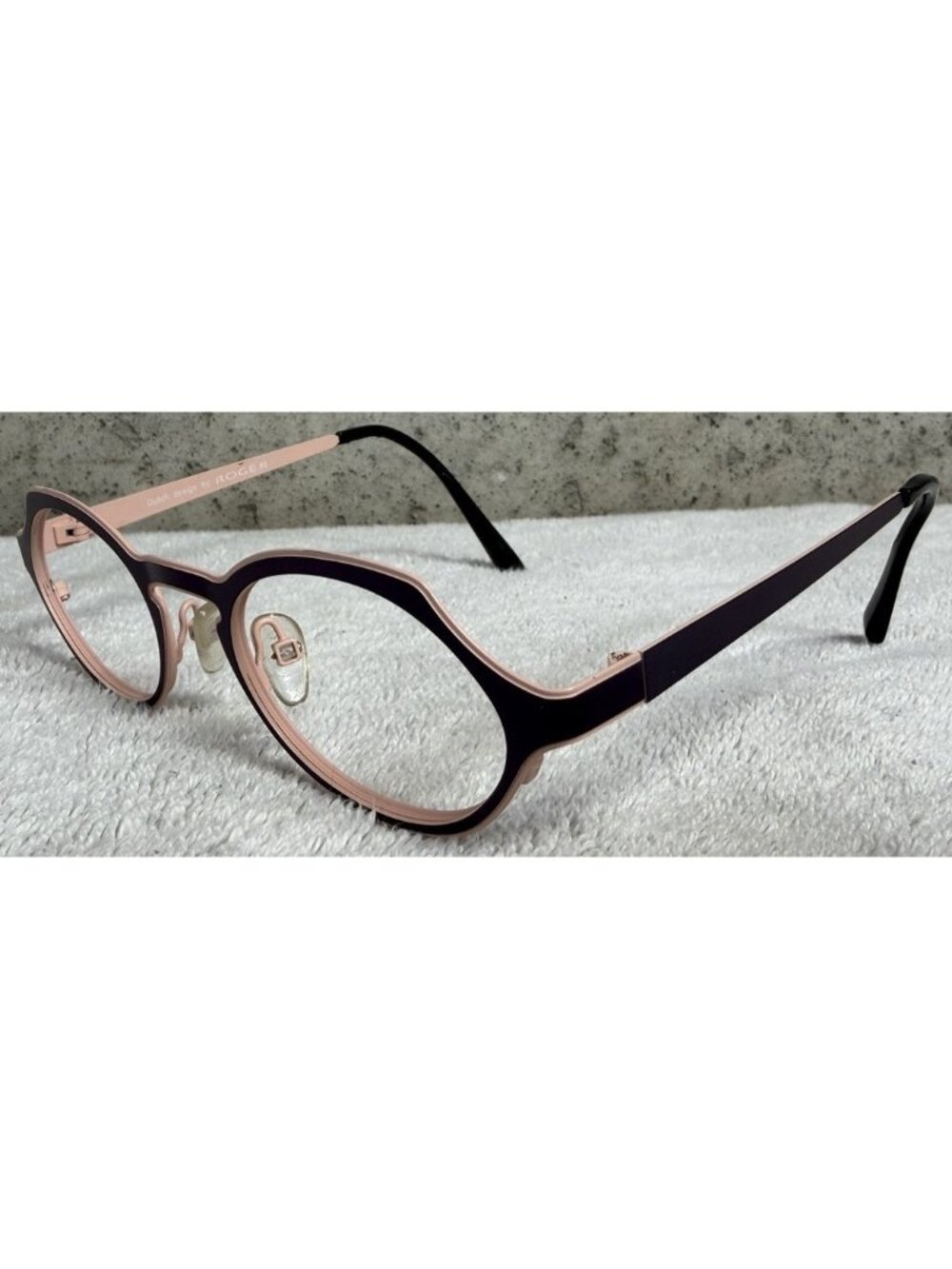 Dutch design by Roger Round Purple Pink DIANA Col. 4 Eyeglasses Frames 45-20